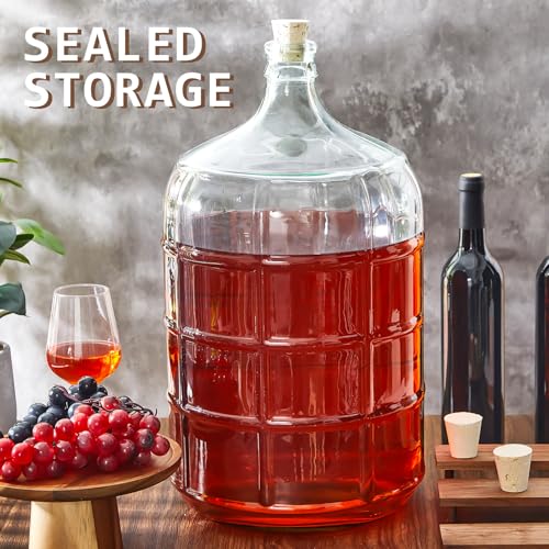 Natural Wood Cork Stopper for 3, 5, and 6 Gallon Glass Carboy Jugs