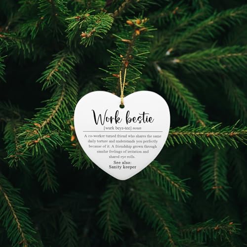 Work Besties Christmas Ornament - Coworker Appreciation Gift, Going Away Gift, Holiday Decor