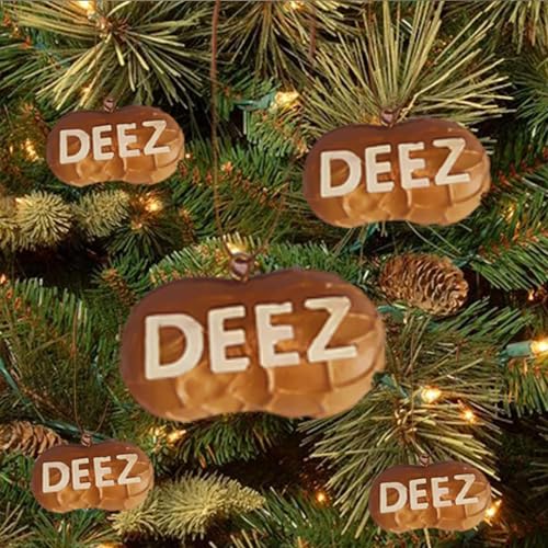 Deez Nuts Christmas Ornaments 3-Pack - Funny Peanut Tree Decorations