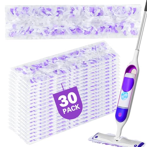 30-Pack Thickened Disposable Power Mop Pad Refills - Multi-Surface Floor Cleaning