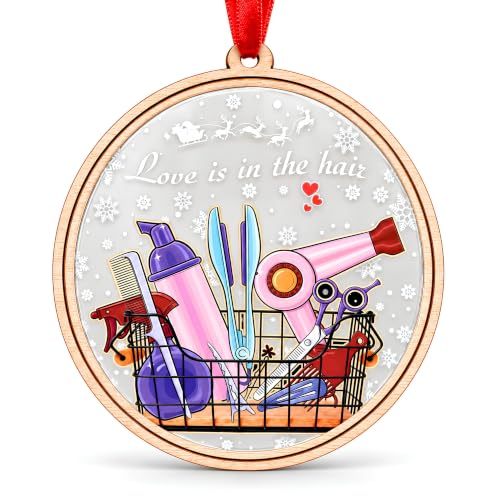 Hairdresser Ornament - Christmas Ornament for Hair Stylist - Festive Hairdresser Decor - BlinkWishes Hairstylist Holiday Gift