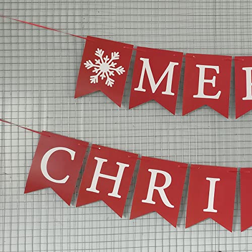 Merry Christmas Banner for Fireplace Mantel – Indoor Wall Decor, Reusable Letters