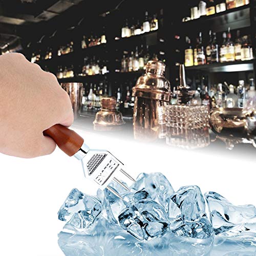 Stainless Steel Ice Chisel with Wooden Handle - 18cm Barware Tool