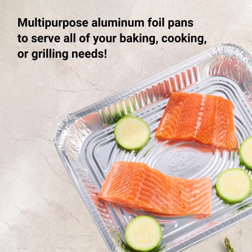 Disposable Aluminum Foil Pans 9x13 - Half Size Heavy Duty Pans (30 Pack)
