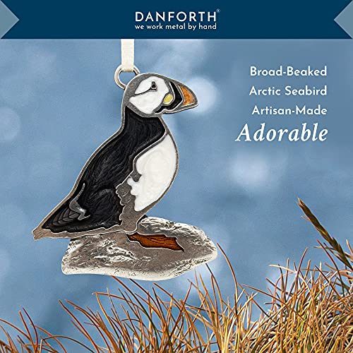 DANFORTH Puffin Bird Christmas Tree Ornament - Handcrafted Pewter Holiday Decor