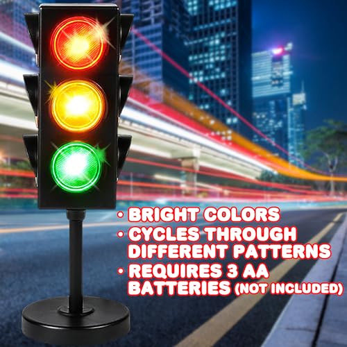 11-Inch Traffic Light Table Lamp for Kids Room Decor