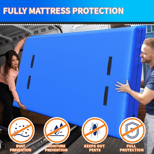 Queen Mattress Bag for Moving & Storage - Heavy Duty Waterproof Cover with Handles