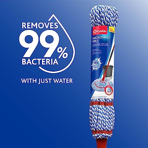 Microfiber Twist Mop with Hands-Free Wringing & Extra Refill - 18-Inch