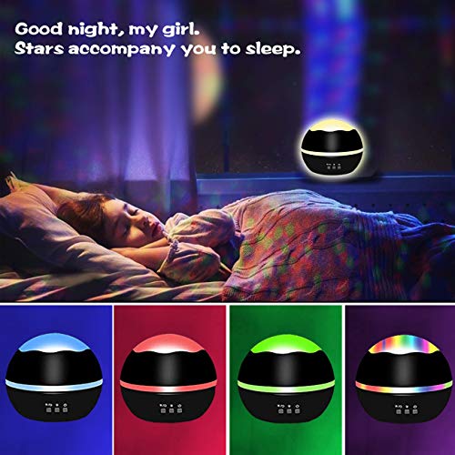 Unicorn Star Projector Night Light for Kids 2-in-1 Bedroom Lamp