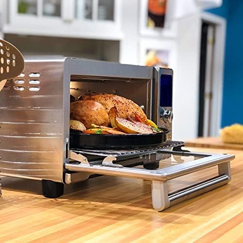 Nuwave Bravo Air Fryer Toaster Oven - 12-in-1 Convection Cooking | 30-QT XL Capacity, Stainless Steel Finish