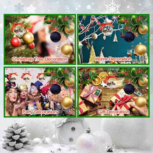 Christmas Tree Ornaments Mini Gift Box Set - Clear Plastic Holiday Decorations