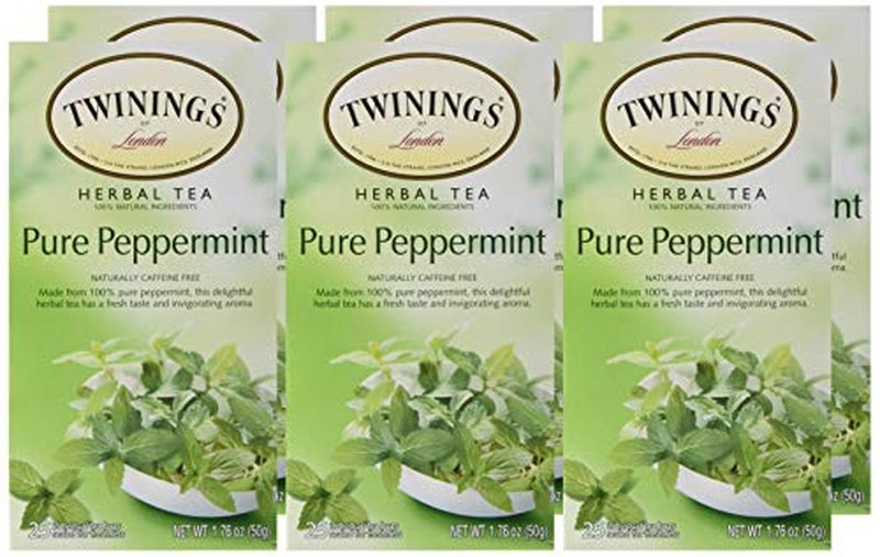 Twinings Pure Peppermint, 25 Count (Pack of 6)