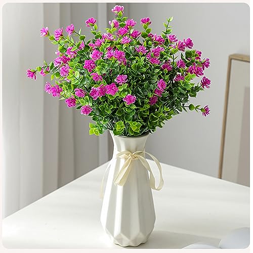 Geometric Origami Ceramic Flower Vase - 7.9 Inch Modern White Home Decor