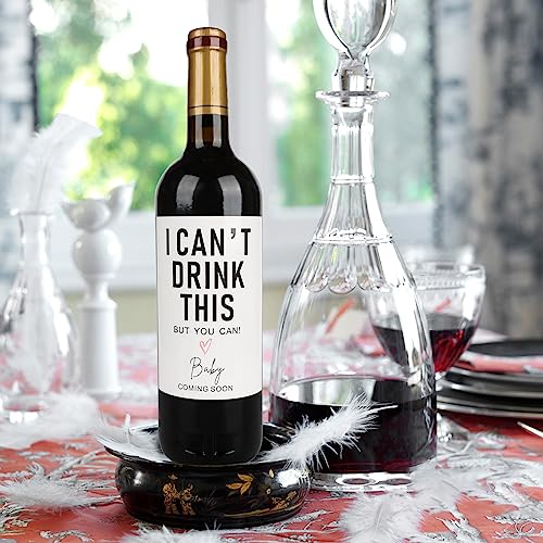 Pregnancy Announcement Wine Labels Set of 10 - Waterproof Baby Reveal Stickers