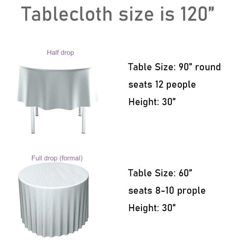 PartyDelight 120" Round Gold Sequin Tablecloth High-Density 3mm Stitched Sequins Floor-Length Shimmering Cover for 5ft/60 Circular Banquet Tables, Wedding Receptions
