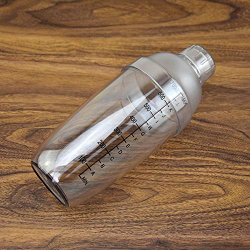 FEOOWV 24 oz Plastic Cocktail Shaker with Scale, Hand Drink Mixer for Bar & Boba Tea