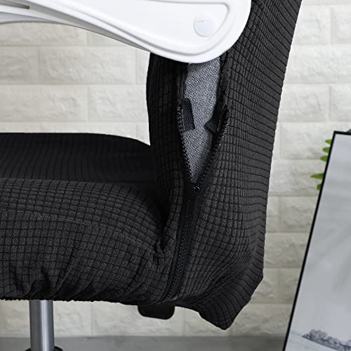 Extra Large Stretch Office Chair Cover - Black, Washable & Water-Resistant
