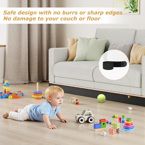Under Couch Blocker - 13ft Adjustable Elastic Sofa Gap Guard for Toys & Pets