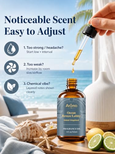Ocean Breeze Hotel Scent Diffuser Oil - Luxury Home Fragrance (120ml)