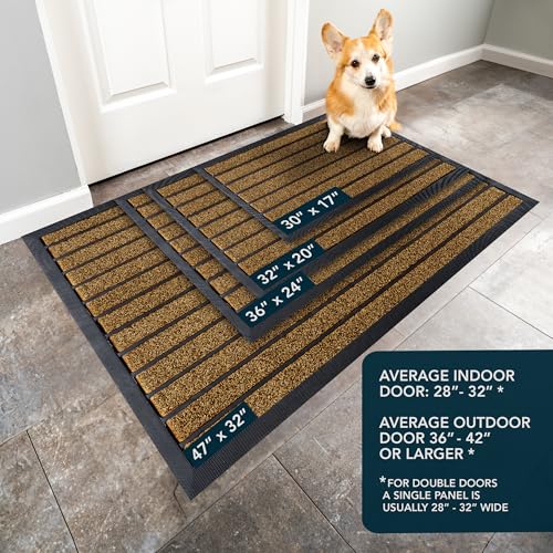 Extra Durable Non-Slip Outdoor Door Mat (30" x 17") Dirt Trapping