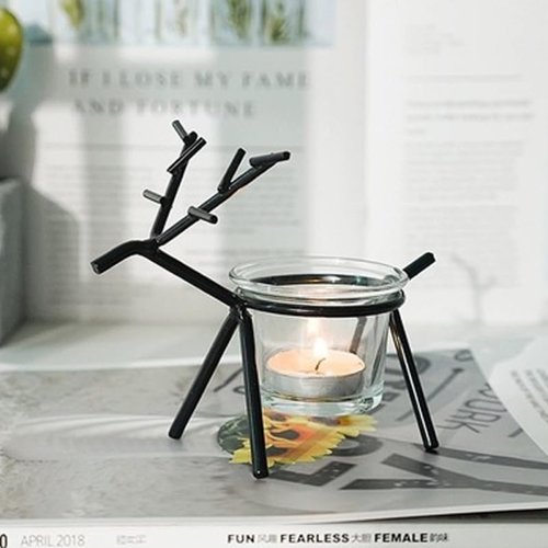 Cabilock Tealight Holder - Elegant Iron Deer Candle Stand for Desktop Decor | Perfect Gift Idea