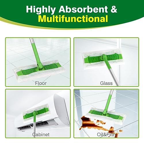 Dry Sweeping Cloth Refills for Floor Cleaning - Disposable Pads (64 Count)