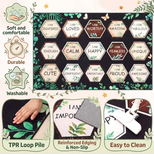 7.5x5 ft Eucalyptus Classroom Rug - Non-Slip Educational Area Mat for Kids