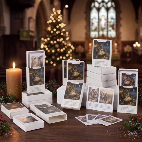 Tinlade 625 Pcs Christian Nativity Advent Calendar 2026 Cards with 25