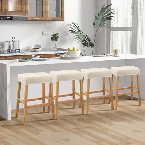 Stretch Waterproof Bar Stool Covers - 4 Pack Rectangular Seat Protectors