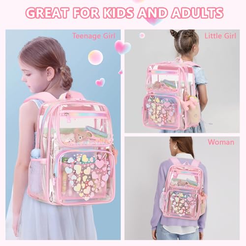 Clear TPU Backpack - Heavy Duty Transparent Bookbag for School & Stadium