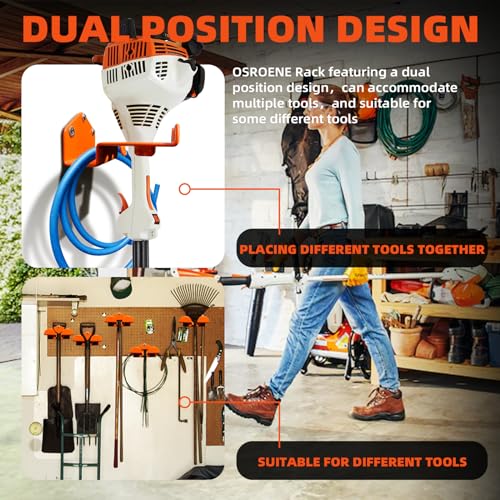 Heavy Duty Trimmer Wall Hanger and Weed Wacker Storage Rack