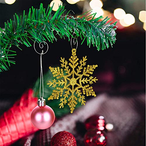 Metal Christmas Ornament Hooks - 45mm S-Shaped Hangers (100 Pack)