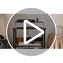 Record Player Stand with Charging Station & 3-Tier Vinyl Storage Table
