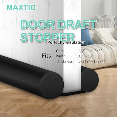 Double-Sided Under Door Draft Stopper 38" - Noise & Cold Air Seal Strip