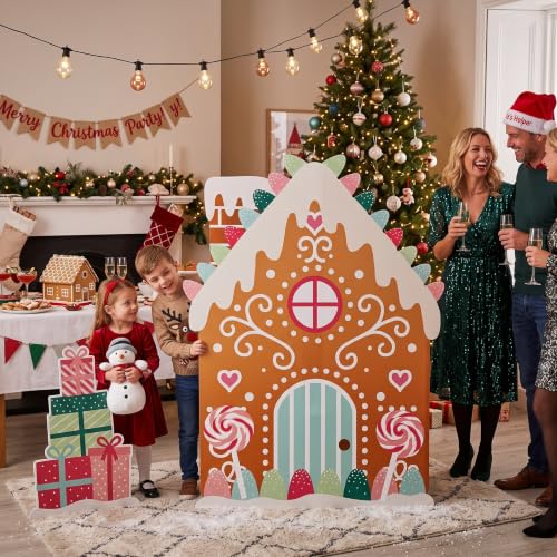 4 ft Gingerbread House Cardboard Cutout Standee for Christmas Decor