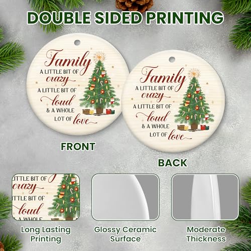 Funny Family Christmas Ornament 2026 - Ceramic Holiday Keepsake Gift