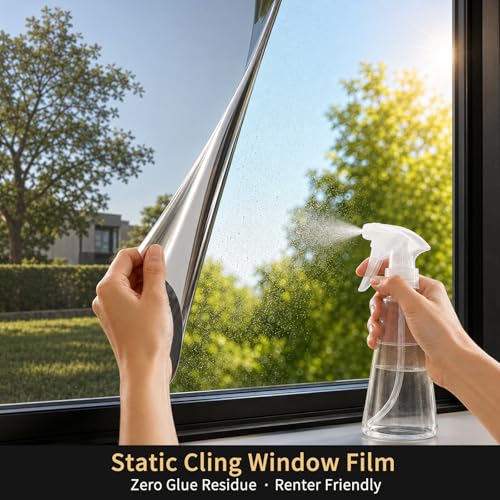 One Way Privacy Window Film | Heat Control Mirror Tint 17.5"x94.5"