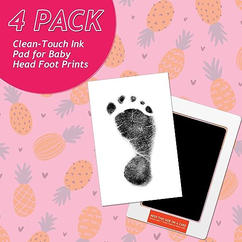 No-Mess Paw Print Kit - Clean Touch Inkless Ink Pads & Cards, Black (14 Pcs)