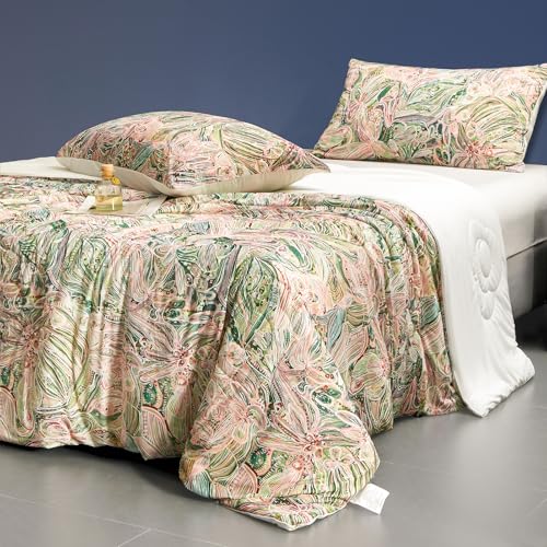 Cooling Floral Print Blanket for Hot Sleepers - Twin Size
