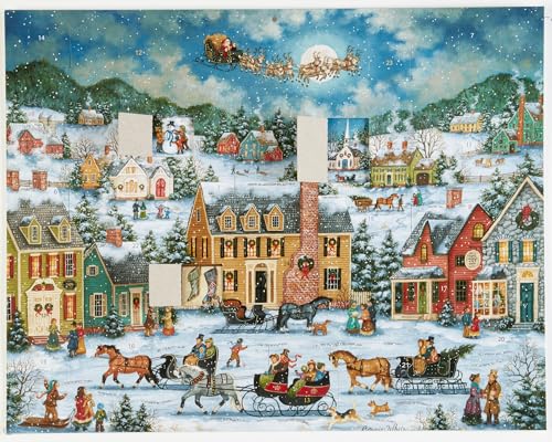 Vermont Christmas Company Advent Calendar - Holiday Pictures, 11x14 Inches, Countdown to Christmas