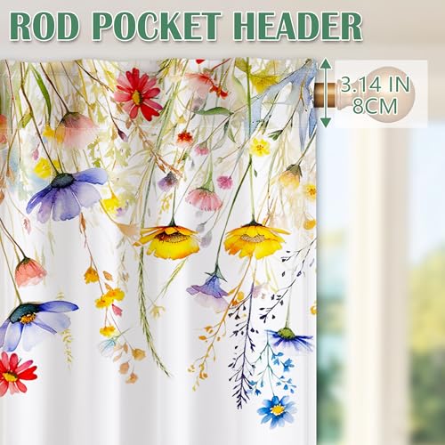 3-Piece Spring Kitchen Curtain Set with Valance & Tiers