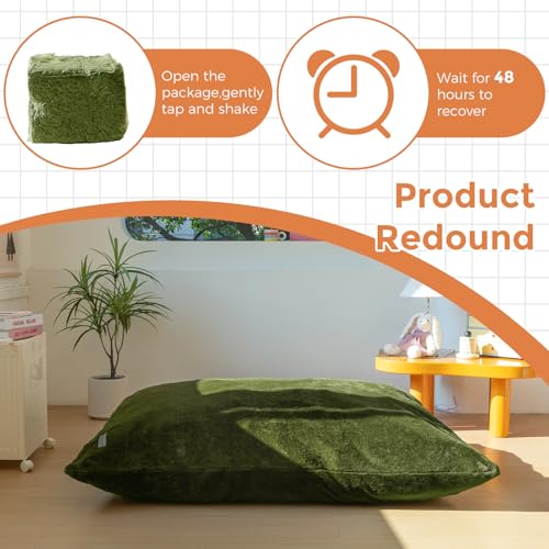 3-in-1 Kids Bean Bag Chair, Convertible Foam Floor Sofa for Play & Lounge