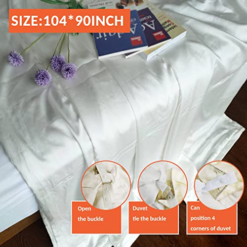 King Duvet Cover with Triple-Zip System, Soft Tencel Lyocell, 90x105 inches