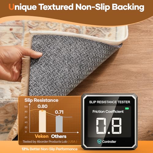 Non-Slip Cushioned Rug Pad, 9 x 13 Ft Felt & Silicone Carpet Underlay