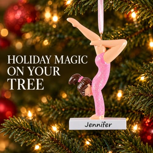 Personalized Gymnastics Ornament – 2026 Handstand Girl Christmas Tree Decor