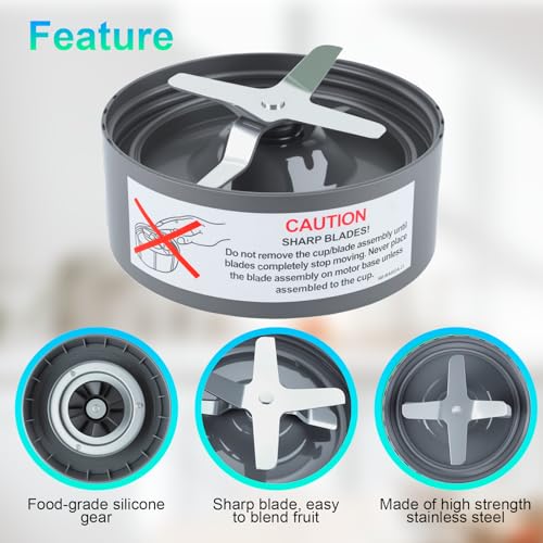 Stainless Steel Extractor Blade Replacement for 600W and 900W Blenders