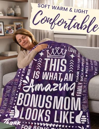 Amazing Bonus Mom Stepmom Gifts Soft Throw Blanket 60x80 Inches - Huglanket
