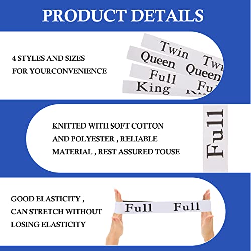 20 Bed Sheet Organizer Bands - Elastic Storage Labels for Sheets
