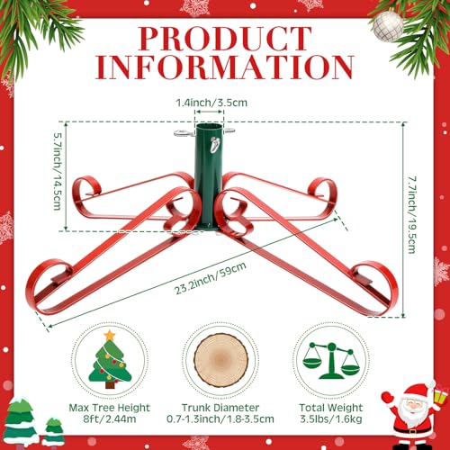 Adjustable Metal Christmas Tree Stand for 4 to 8 ft Artificial Trees