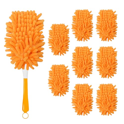 Reusable Microfiber Duster Refills 8-Pack - Washable 360 Cleaning Heads